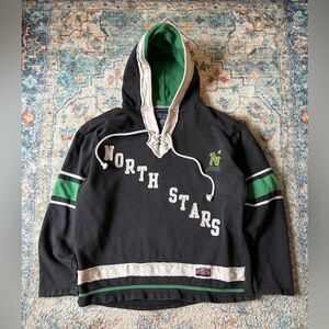 NHL Minnesota North Stars Spellout Hoodie Large